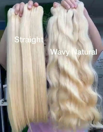 613 Blonde 3 Bundles with closure 4x4